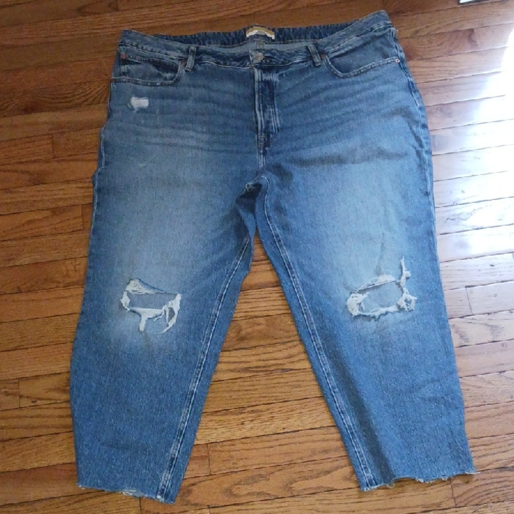 Women's Blue Distressed Jeans
